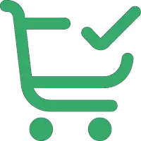 Icone vert caddie payé