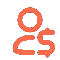 Icone orange client qui paye en $